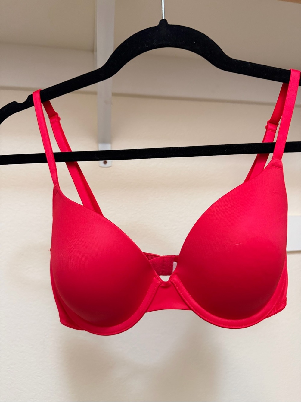 PINK Victoria's Secret Bright Red Push-Up Bra